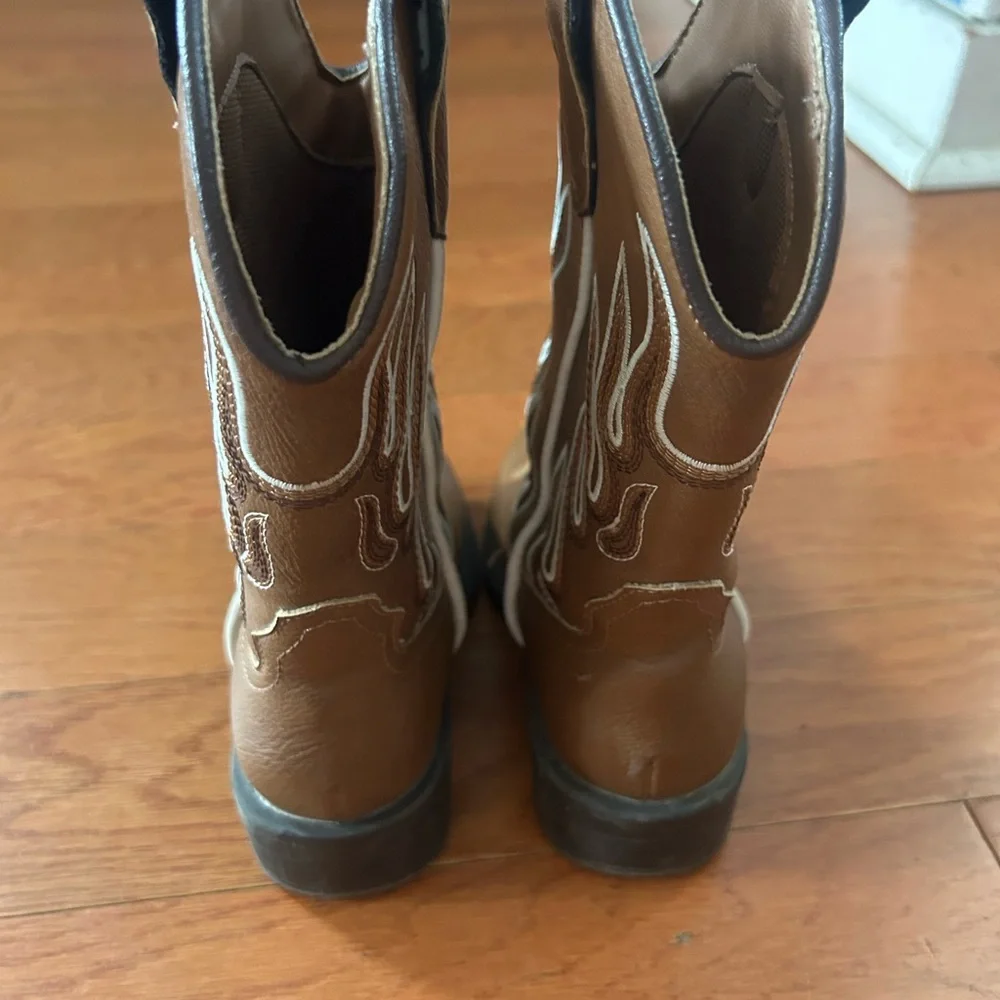 Kids Brown Western Cowboy Boots - Youth Casual Riding Boots